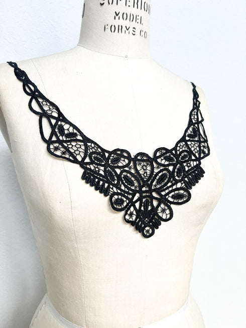 Black Lace Applique: Sewing Dress Fashion Embellishment